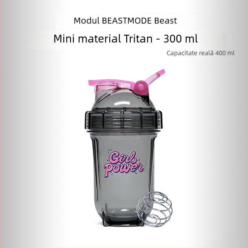 Cana shaker pentru fitness, shaker proteic rezistent la căldură, mixer pentru milkshake și apă, utilizare de vară