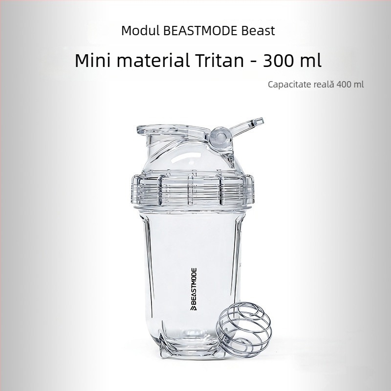 Cana shaker pentru fitness, shaker proteic rezistent la căldură, mixer pentru milkshake și apă, utilizare de vară
