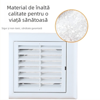 Grilă de ventilație murală din PP, cu grilă monocameră, pentru ventilație în bucătărie, casă și industrie