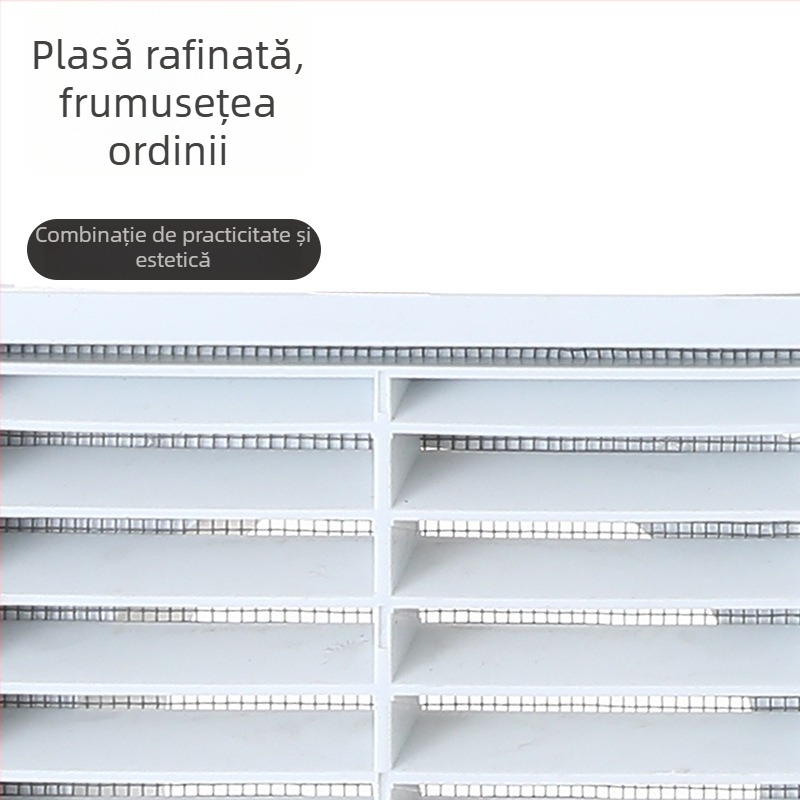 Grilă de ventilație murală din PP, cu grilă monocameră, pentru ventilație în bucătărie, casă și industrie