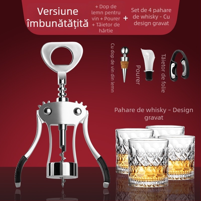 Tianxi set de deschidere sticle din oțel inoxidabil – deschizător multifuncțional pentru vin și bere, personalizat pentru uz casnic