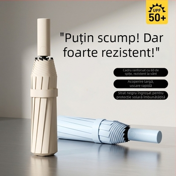 Umbrelă automată pentru soare cu 60 de brațe, mărită și îngroșată, protecție UV, utilizare dublă pentru soare și ploaie, personalizabilă