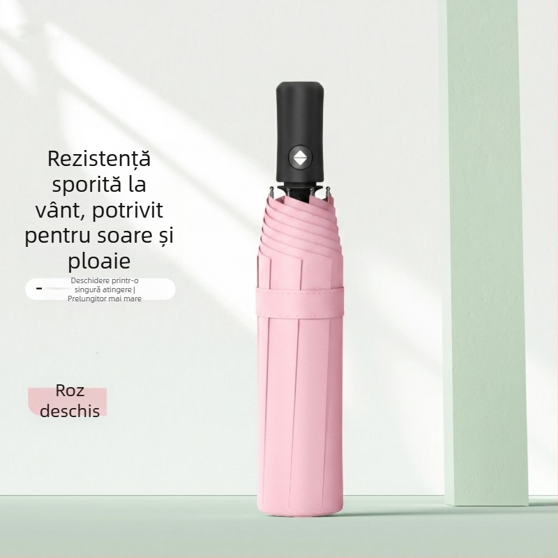 Umbrelă automată pentru soare cu 60 de brațe, mărită și îngroșată, protecție UV, utilizare dublă pentru soare și ploaie, personalizabilă