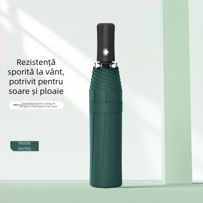 Umbrelă automată pentru soare cu 60 de brațe, mărită și îngroșată, protecție UV, utilizare dublă pentru soare și ploaie, personalizabilă