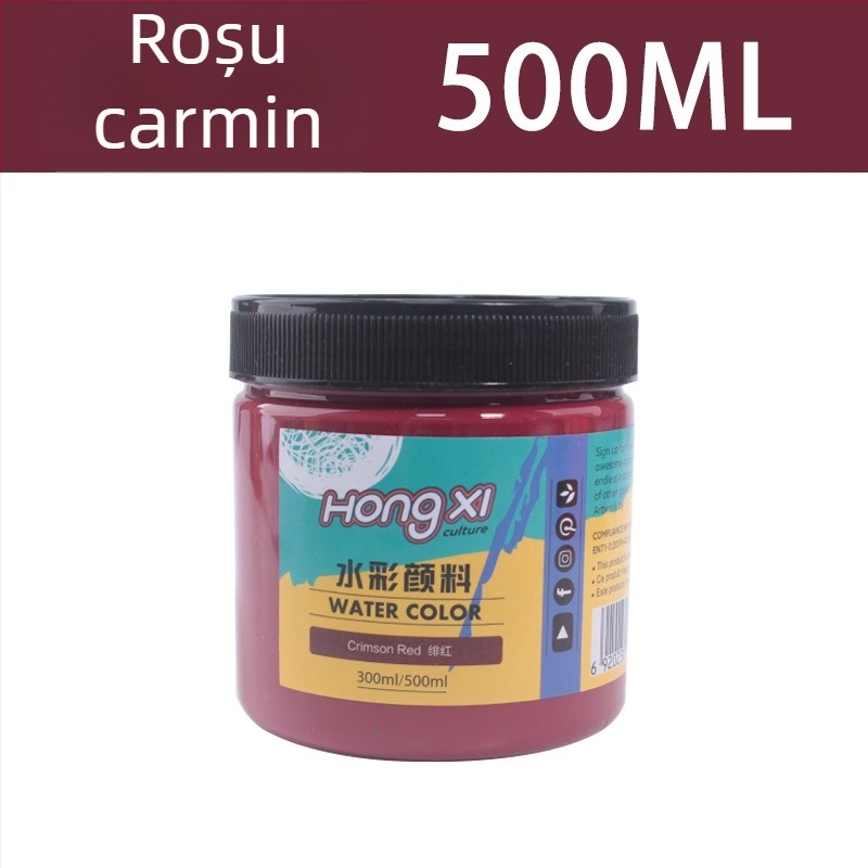 Set de vopsea acuarelă și gouache, flacon de 500 ml, pentru începători, 24 de culori