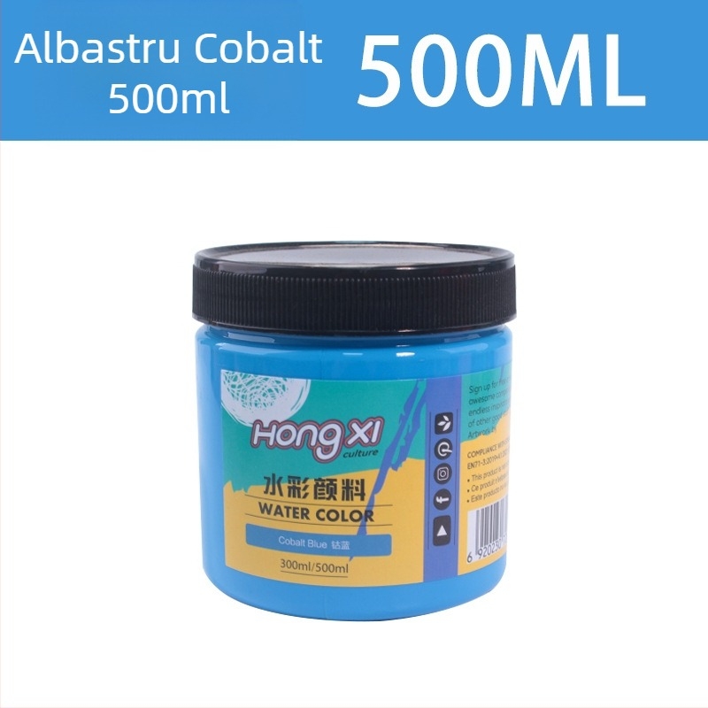 Set de vopsea acuarelă și gouache, flacon de 500 ml, pentru începători, 24 de culori