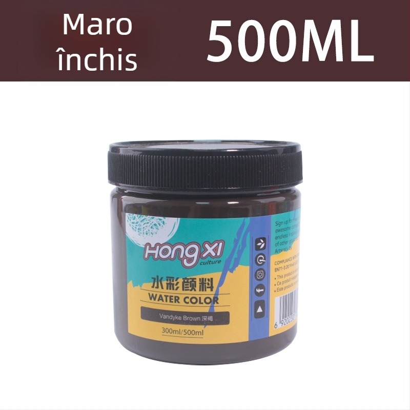 Set de vopsea acuarelă și gouache, flacon de 500 ml, pentru începători, 24 de culori