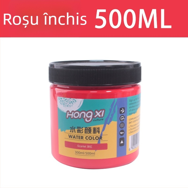 Set de vopsea acuarelă și gouache, flacon de 500 ml, pentru începători, 24 de culori