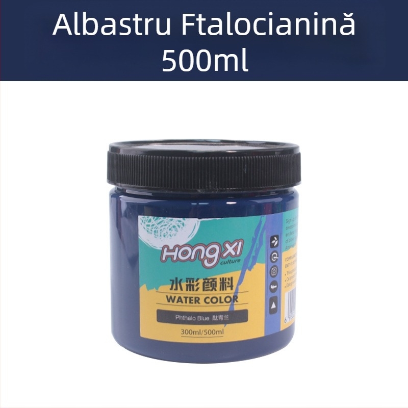 Set de vopsea acuarelă și gouache, flacon de 500 ml, pentru începători, 24 de culori