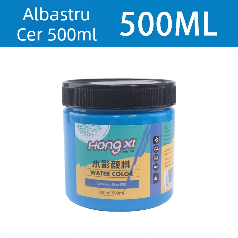 Set de vopsea acuarelă și gouache, flacon de 500 ml, pentru începători, 24 de culori