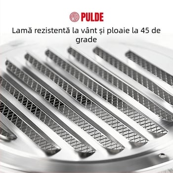 Oțel inoxidabil negru vopsit, capac de ventilație cu capac de evacuare, grilaj circular, obloane, capac respirabil