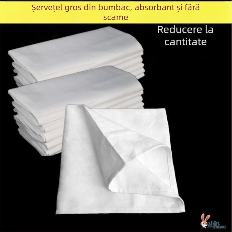 Cârpă albă pentru vase, fără scame, pentru tacâmuri și pahare, cârpă de șters și lustruire