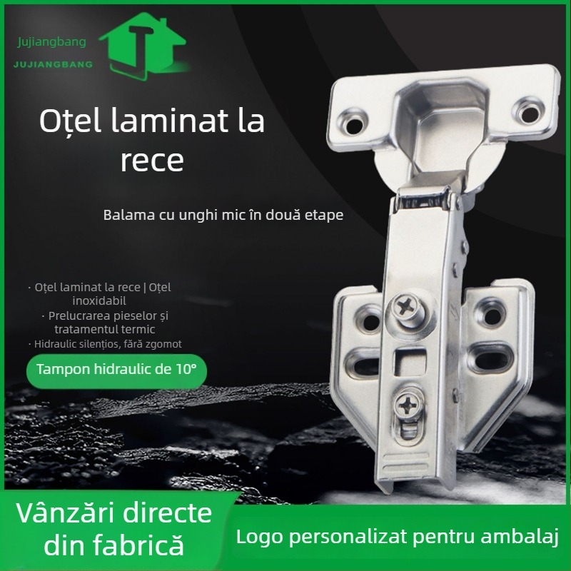 Balama cu amortizor pentru mobilier de bucătărie, unghi mic, cu două etape