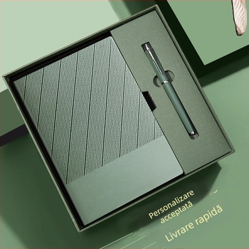 Set de caiete A5 în cutie cadou, personalizabil cu logo-ul companiei, jurnal de afaceri premium pentru întâlniri