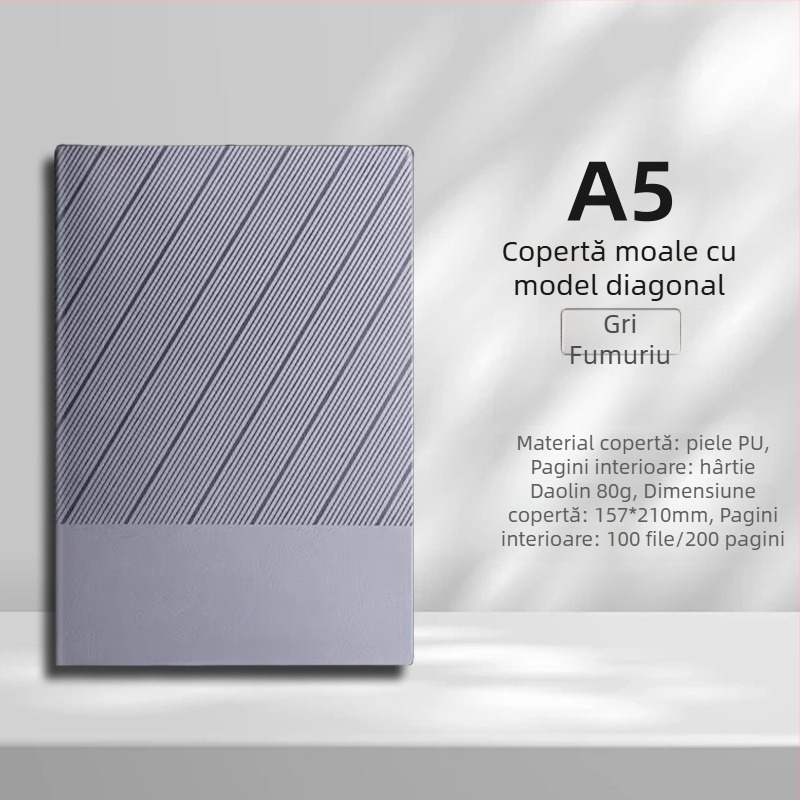 Set de caiete A5 în cutie cadou, personalizabil cu logo-ul companiei, jurnal de afaceri premium pentru întâlniri