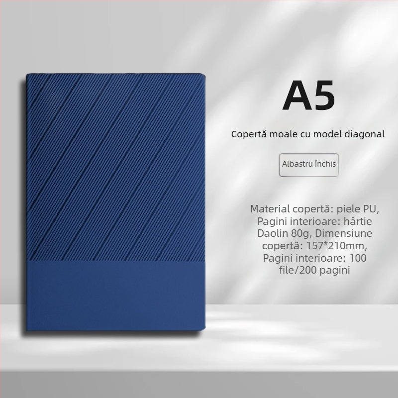 Set de caiete A5 în cutie cadou, personalizabil cu logo-ul companiei, jurnal de afaceri premium pentru întâlniri