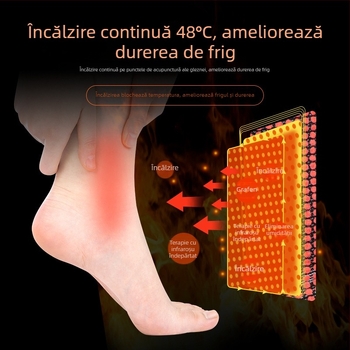 Orteza de gleznă cu grafen și încălzire, universală, susținere pentru căldură și protecție împotriva entorselor