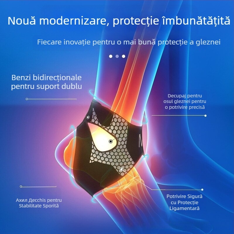Orteză de gleznă ușoară și respirabilă pentru baschet, fotbal și alergare, suport prin compresie, fixare și protecție anti-entorsă