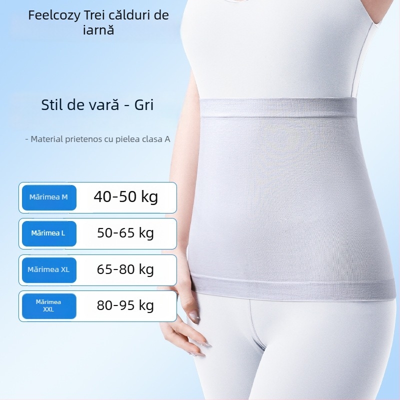 Centură de talie din bumbac, pentru căldură, protecție a abdomenului și prevenirea răcelilor vara; design subțire pentru somn într-o cameră cu aer condiționat.