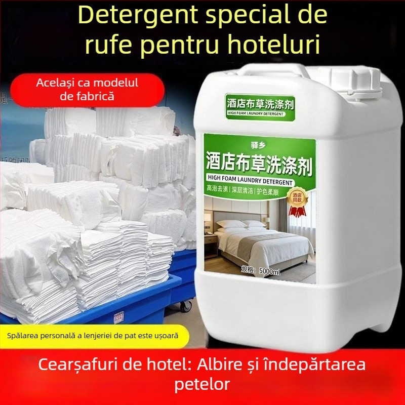 Detergent pentru rufe în apă rece, de înaltă eficiență, pentru uz hotelier; soluție de înălbire pentru haine albe, lenjerie de pat și fețe de cuvertă