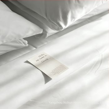 Set de lenjerie de pat pentru hotel, patru piese, 60 fire, bumbac 100% alb satinat, culoare uni, pentru paturi de 1,8 m