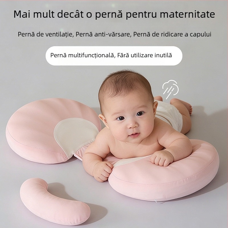 Pernă de sarcină în formă de U, cu suport pentru talie, pentru somn pe o parte