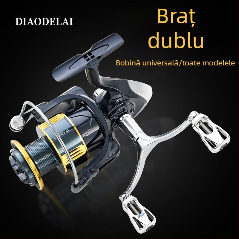 Mulineta de pescuit cu brațe duble