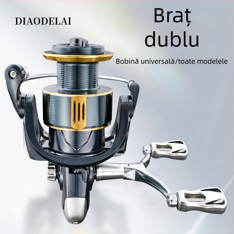 Mulineta de pescuit cu brațe duble