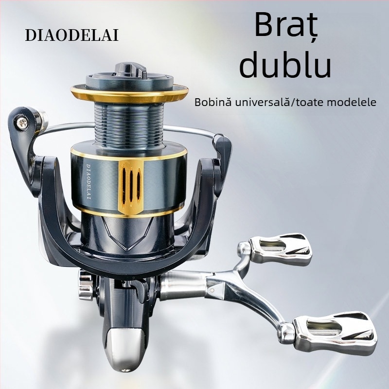 Mulineta de pescuit cu brațe duble