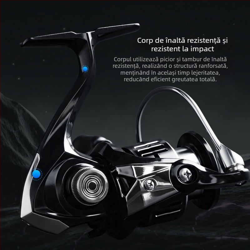 BearKing Yuri mulinetă spinning din carbon cu mâner dublu, pentru momeli, nivel începător, micro universal