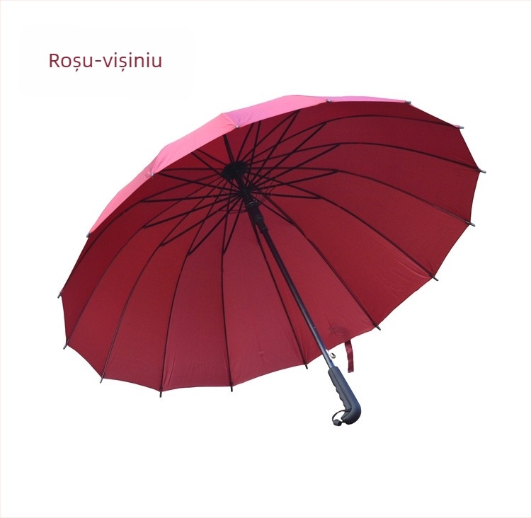 Umbrelă nouă 2024, 16 brațe, mâner lung, deschidere automată dublă, imprimare logo, umbrelă publicitară, pliabilă din vinil