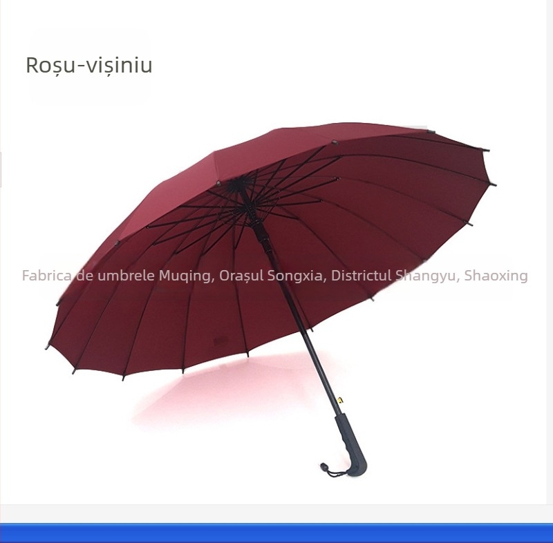 Umbrelă nouă 2024, 16 brațe, mâner lung, deschidere automată dublă, imprimare logo, umbrelă publicitară, pliabilă din vinil