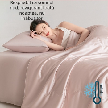 60S Lenzing Tencel cuvertură de vară cu fibre de soia, răcoroasă, respirabilă, lavabilă la mașină, pentru pat matrimonial