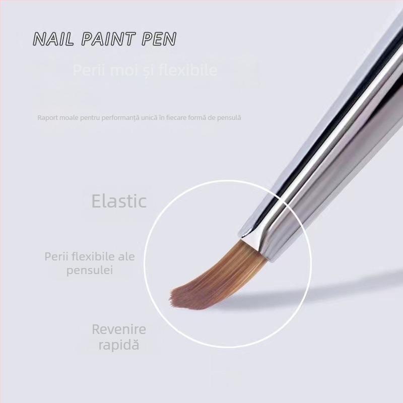 Styloul triunghiular de nail art pentru desenarea frunzelor, petalelor și fluturașilor, cu pensulă de relief