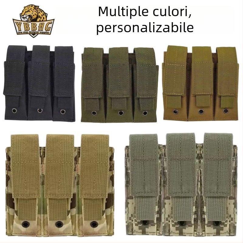 Dublă husă pentru magazine 9 mm — accesoriu tactic cu eliberare rapidă pentru activități în aer liber