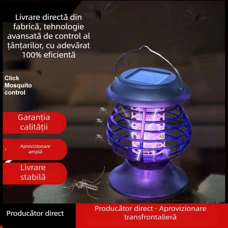 Lampă portabilă cu energie solară pentru omorârea țânțarilor, iluminare de grădină, lampă agățată pentru insecte