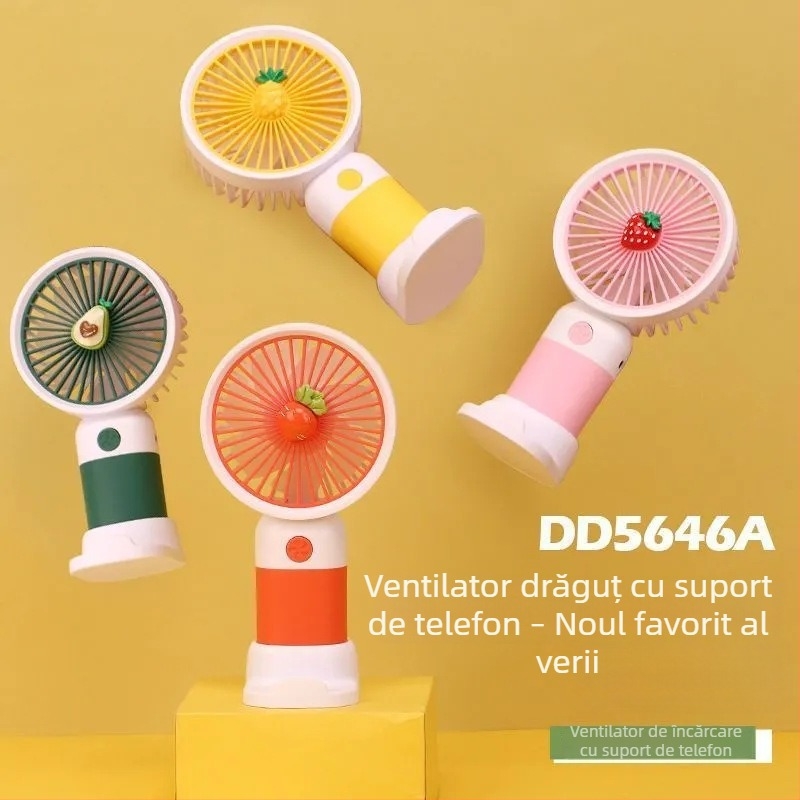 Ventilator Mini USB în formă de fruct, portabil și de birou, flux puternic de aer, durabil pentru studenți