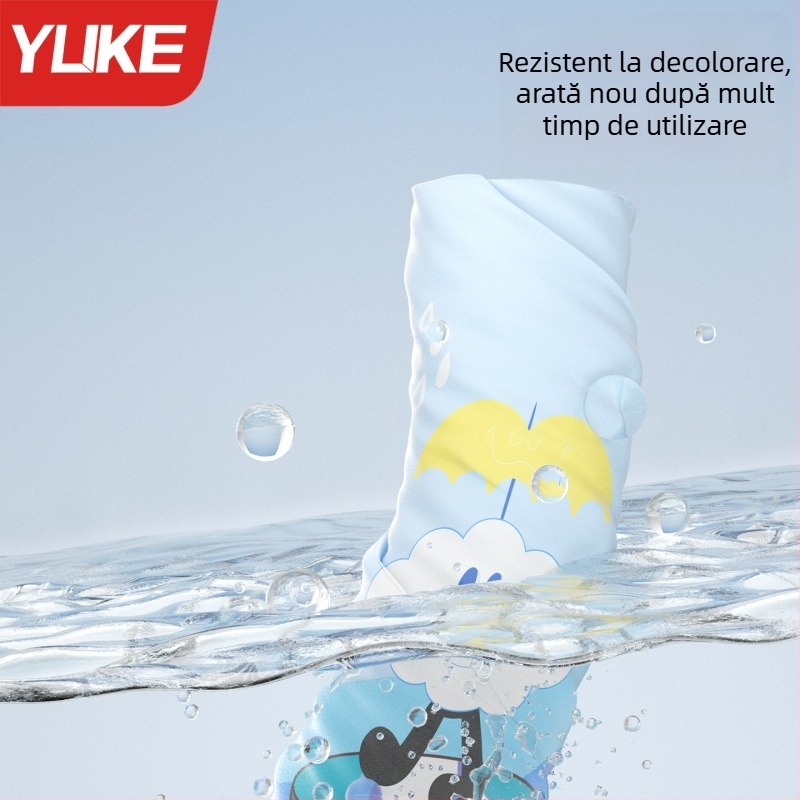 Prosop de baie pentru copii cu desen animat, cu cataramă, ultra-moale, absorbant, uscare rapidă, prosop de plajă din microfibră
