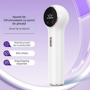 Dispozitiv facial cu funcție caldă și rece, compresie cu gheață pentru strângerea porilor, lumină roșu și albastru