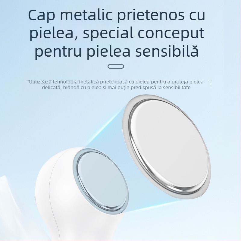 Dispozitiv facial cu funcție caldă și rece, compresie cu gheață pentru strângerea porilor, lumină roșu și albastru
