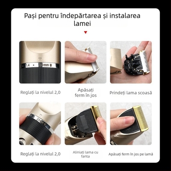 Kit de tuns păr electric reîncărcabil pentru adulți și copii, set de 918 piese, lame din oțel inoxidabil, motor fără perii, rezistent la apă, baterie încorporată de 500–800 mAh