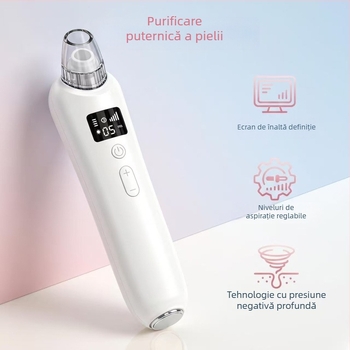 Dispozitiv casnic de aspirație a punctelor negre și curățare facială, aparat electric de îngrijire a pielii cu compresie termică a porilor pentru acnee și puncte negre