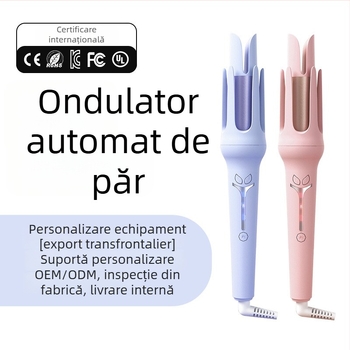 Ondulator de păr automat Pro – fixare de durată, cap 3-în-1 pentru valuri mari
