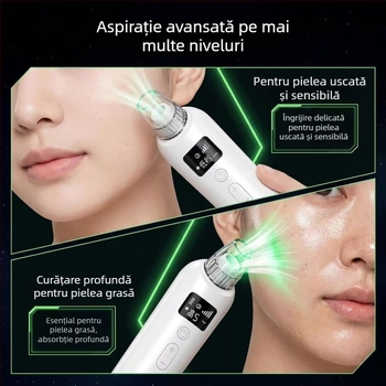 Dispozitiv de curățare facială cu rotație electrică pentru îndepărtarea punctelor negre, extractor portabil de pori pentru acnee