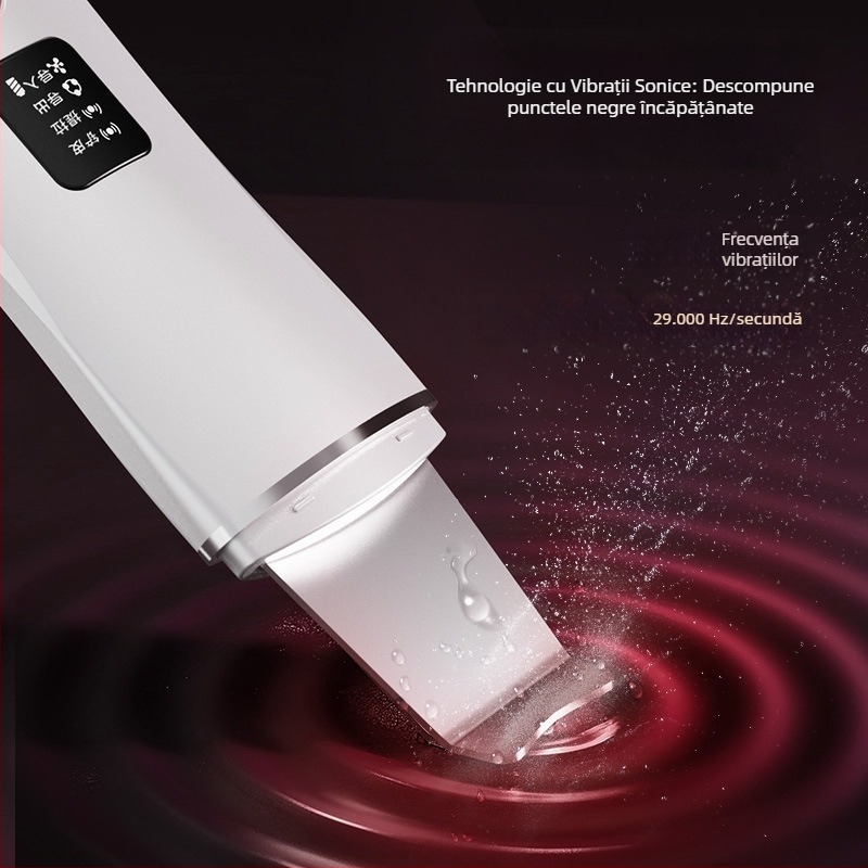 Dispozitiv ultrasonic pentru îndepărtarea punctelor negre, curățarea porilor feței, tratament pentru acnee, aparat de înfrumusețare pentru uz casnic