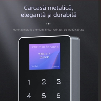 TF3ID Sistem de control al accesului cu amprentă, toate într-unul, impermeabil, ușă de sticlă cu ecran