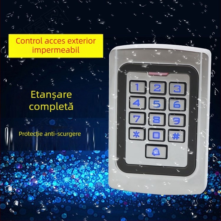 Sistem K5 de control al accesului din metal, cu parolă și citire de card, oțel inoxidabil, toate într-unul, capacitate 2000 utilizatori