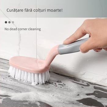 Perie de curățare multifuncțională pentru baie – pentru plăci ceramice, pereți, cadă și podea, îndepărtarea petelor, fără colțuri moarte.