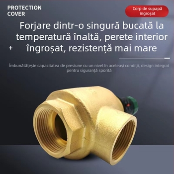 Valvă diferențială de bypass vertical din alamă forjată, pentru încălzire prin pardoseală și climatizare, supapă de reglare a eliberării presiunii