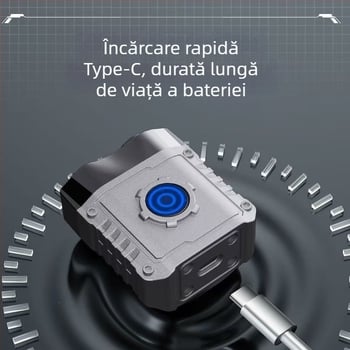 Aparat de ras electric mini pentru bărbați, compact pentru călătorii, cap rotativ cu două lame, corp din aliaj de aluminiu, utilizare umedă și uscată, reîncărcabil